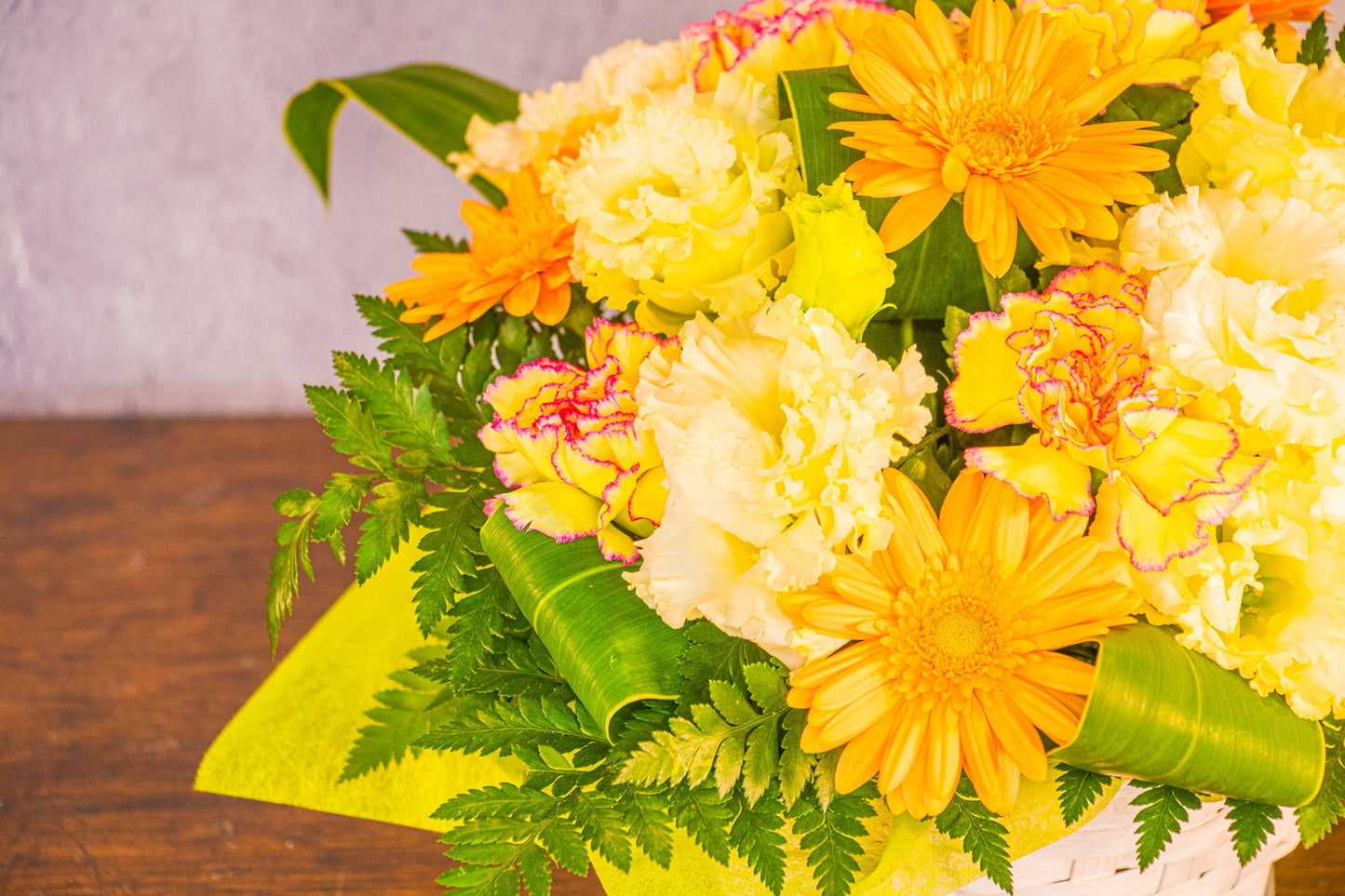 【アレンジメント】黄色系(¥13,200)※「東京23区」お届け限定